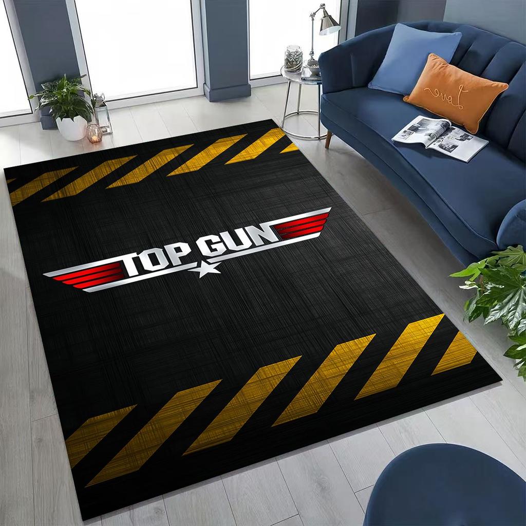 2026 Top Gun Tom Cruise Fighter Sign Art Carpet Rug for Bedroom Living Room Sofa Home Doormat Decor,Large Kid Non-slip Floor Mat