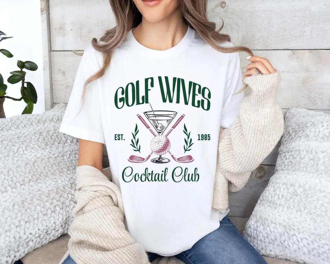 Golf Wives Cocktail Club T-Shirt, Golf Wife Social Club Shirt, Women s Golfing XXXXL