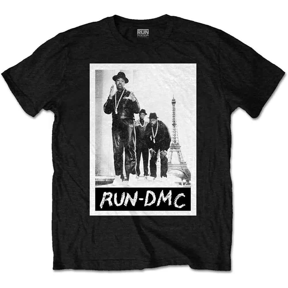 Rockoff Trade Мужская футболка с фотографией Run DMC Paris Черная Большая XL