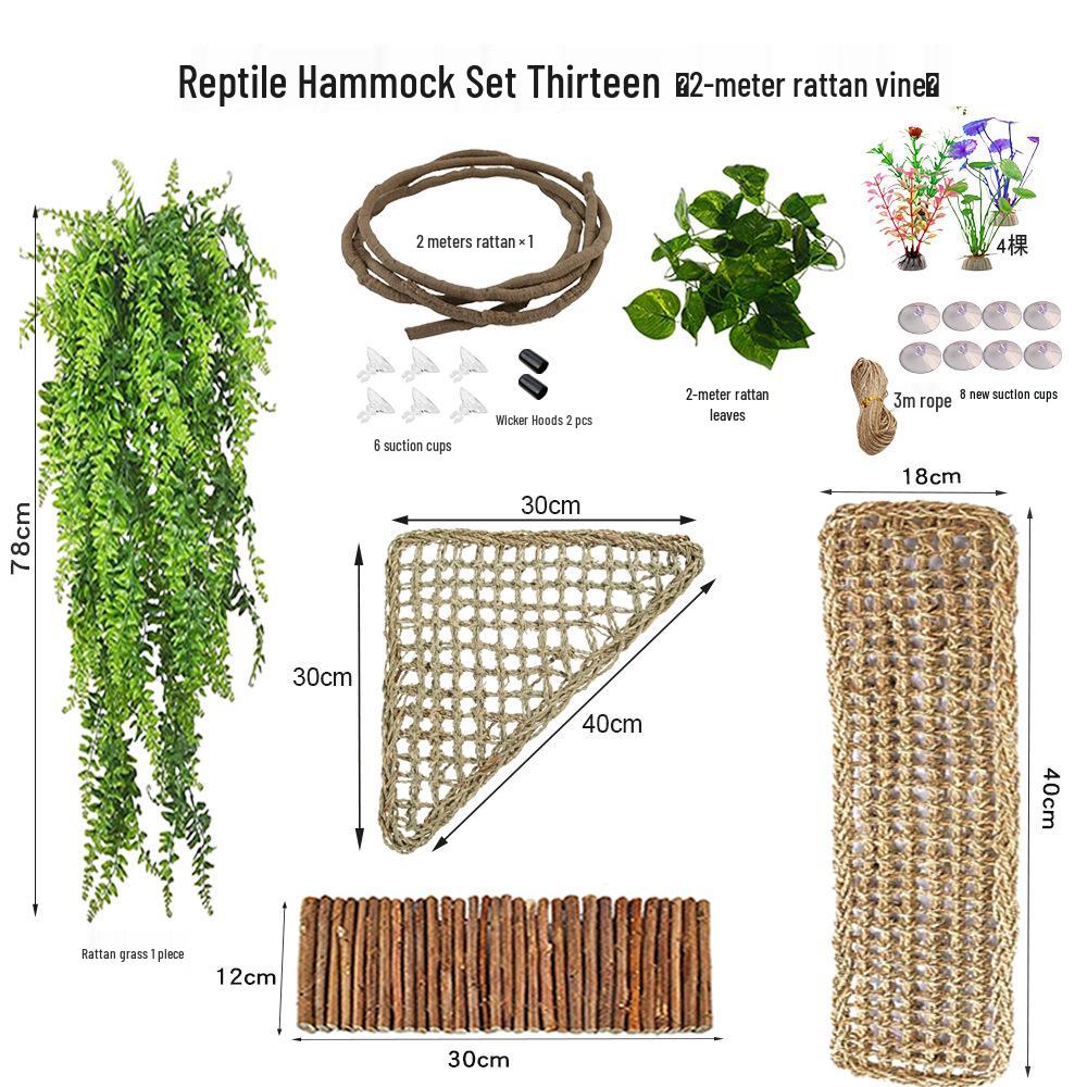 Reptile Habitat Decor: Simulation Vine with Lizard, Chameleon, Snake & Gecko Climbing Features