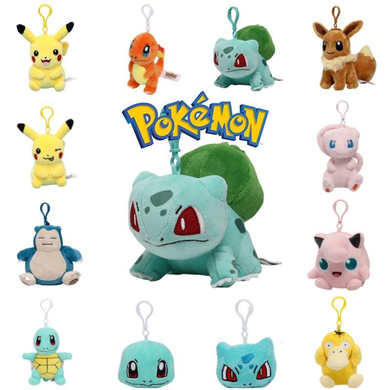 Söt Pokémon Pikachu Charmander Plyschleksaksväska Pendant nyckelring