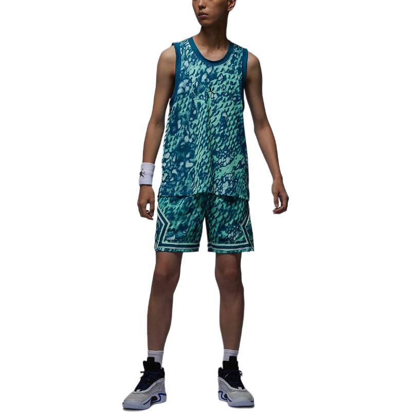 Jordan Round Neck Pullover Pattern Full Print Logo Graphic Quick Dry Sleeveless Vest Men Vests Green FN5855353