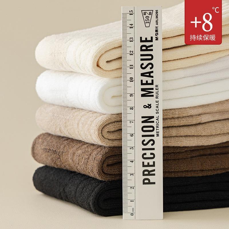 Yilu hair ring socks women's autumn and winter twist retro medium tube socks piled and thickened warm confinement stockings