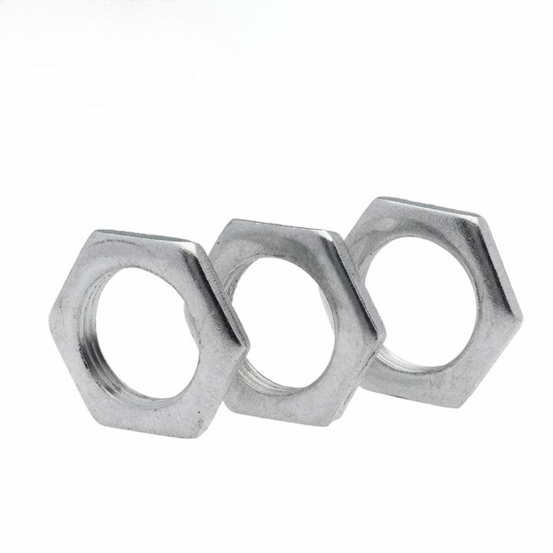 GB808 White Zinc Hex Thin Nut, Fine Thread, Lamp-Type, M6-M30