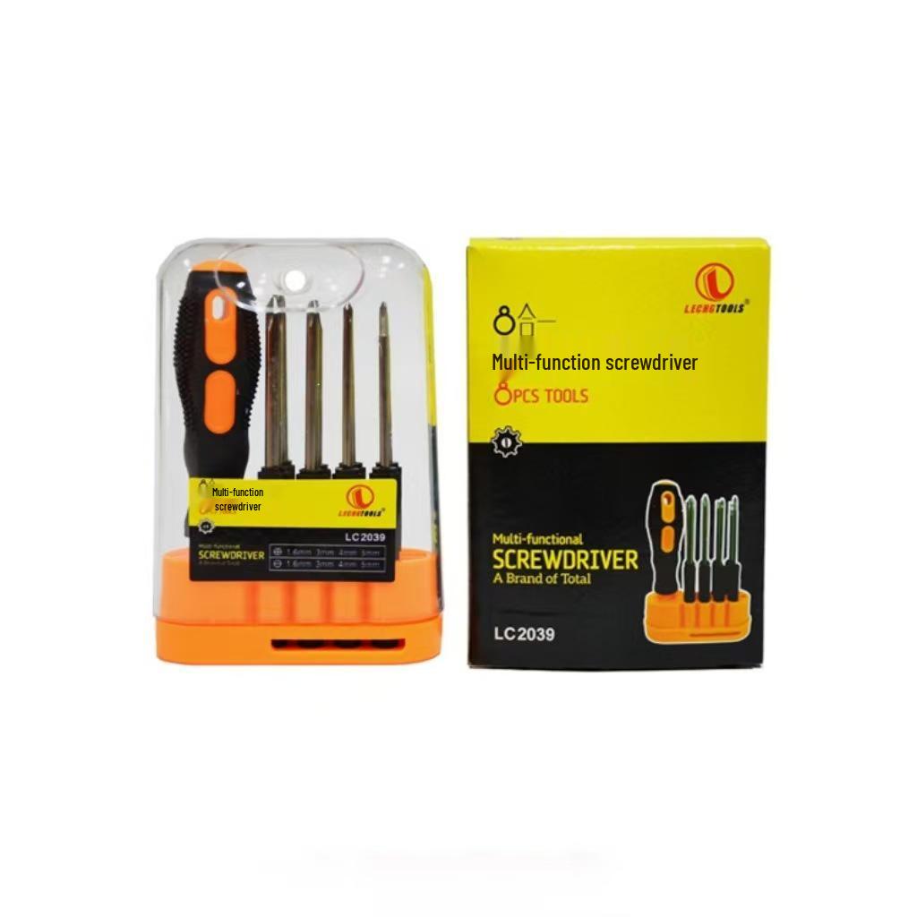 8-in-1 Phillips & Flathead Screwdriver Set: Compact Torx & Flathead Dual-Use Tool