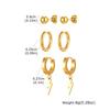 Set Hoops, Stainless Steel Hoop Earrings for Women, Geometric Round Square Huggies Hoops Earrings Cartilage Punk Jewelry