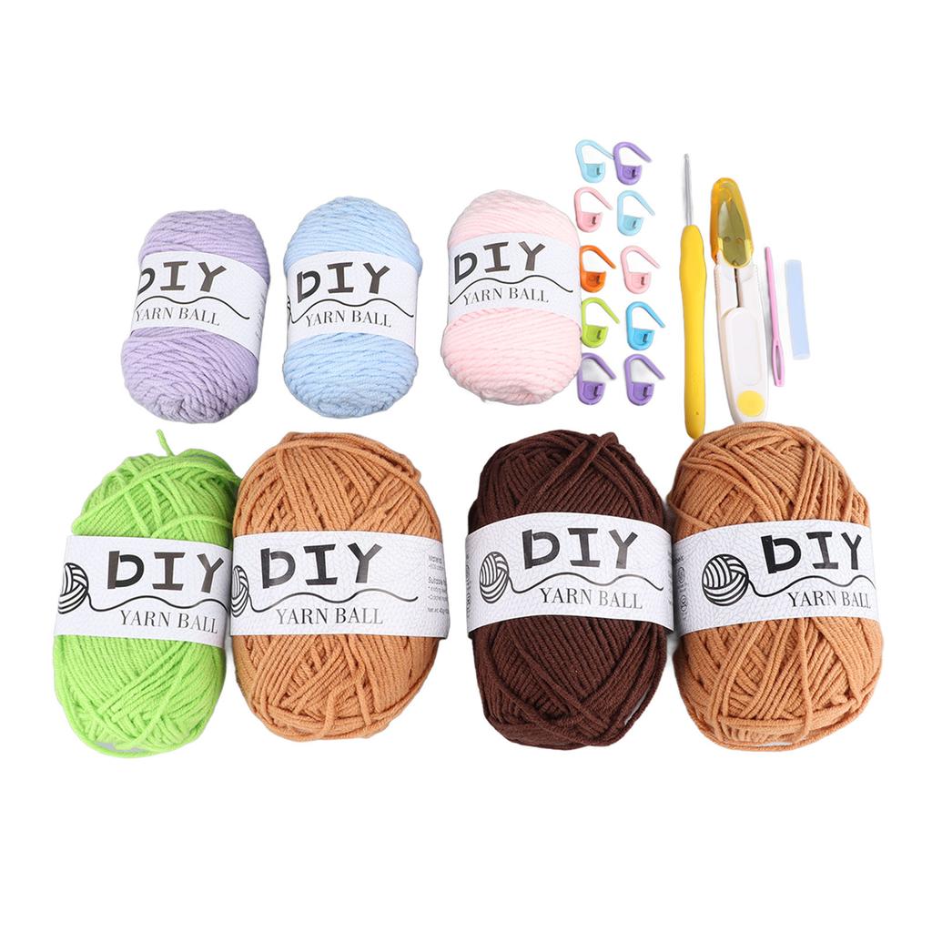 Beginner Crochet Kit 4pcs Succulents Innovative DIY Hand Crafted Succulents Crochet Starter Kit for Beginners