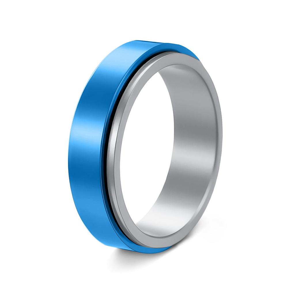 Drehbarer 6/8mm Titanstahl Herren Outdoor Partnerring