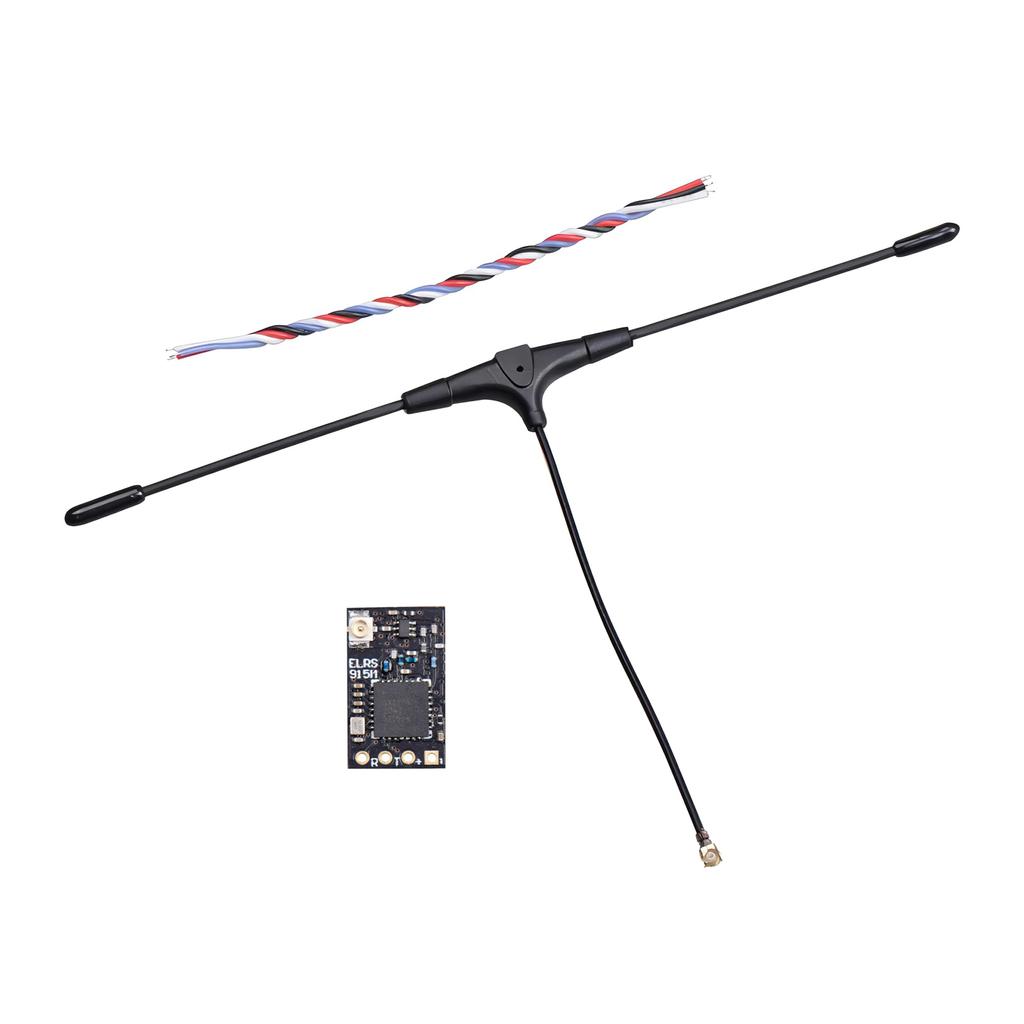 ELRS 915MHz CRSF Receiver Kit with Wire and T type Antenna Stable Signal Transmission Easy Installation