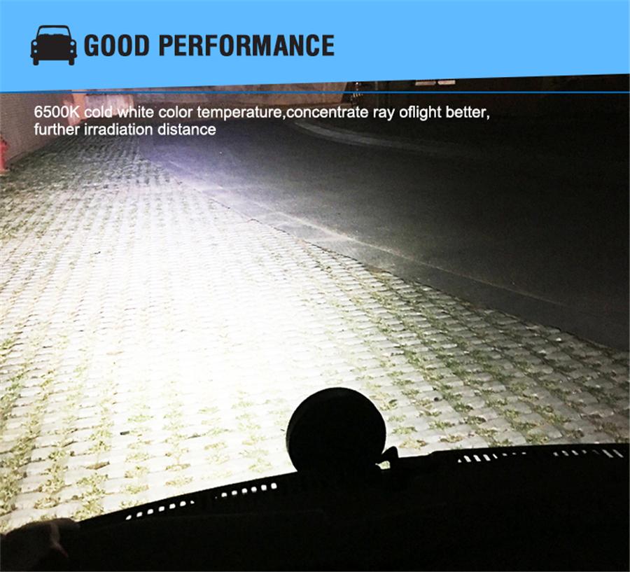 Pair 4.5Inch 14LED 70W 6500K Aluminum Round LED Work Light Fog Driving Lamp Offroad SUV Spotlight Bar Boat