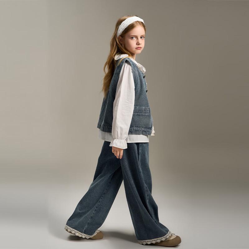 Montjoi Kids Japanese Workwear Denim Vest Set