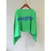 Thin, Short, Round Neck, Hoodie, Women's, T-shirt