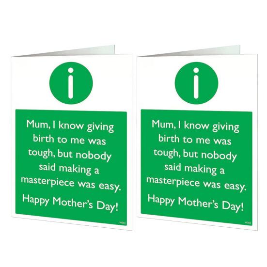 Funny Mother's Day Card Outstanding Mum Rating Review Greeting Card with Envelope Humorous Mom Appreciation Card Unique Gift from Daughter or Son