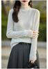 2024 Women's Striped Wool Pullover Sweater - Autumn/Winter Casual Knit Base Layer