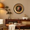 French Retro Resin Photo Frame: Round Decorative Wall Art for Bedroom, Living Room, Entrance, or Dining Room Display.