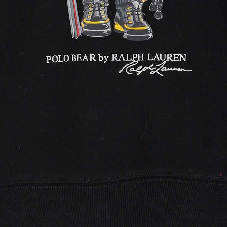 Polo Ralph Lauren Bokstav Bjørn Mønster Trykt Rund Hals Genser Langermet Sweatshirt Barn sweatshirt Svart 313877968-001
