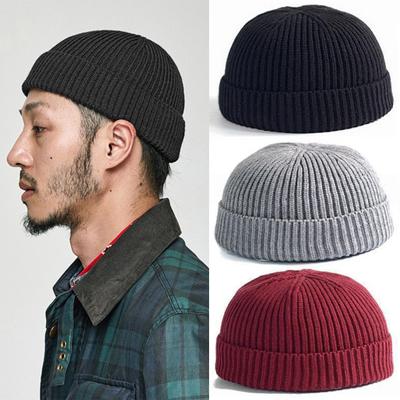 Winter Unisex Hat Knitted Stretchy Dome Hat Thick Solid Color Ear Protection Warm Daily Wear Cap Outdoor Skiing Cap