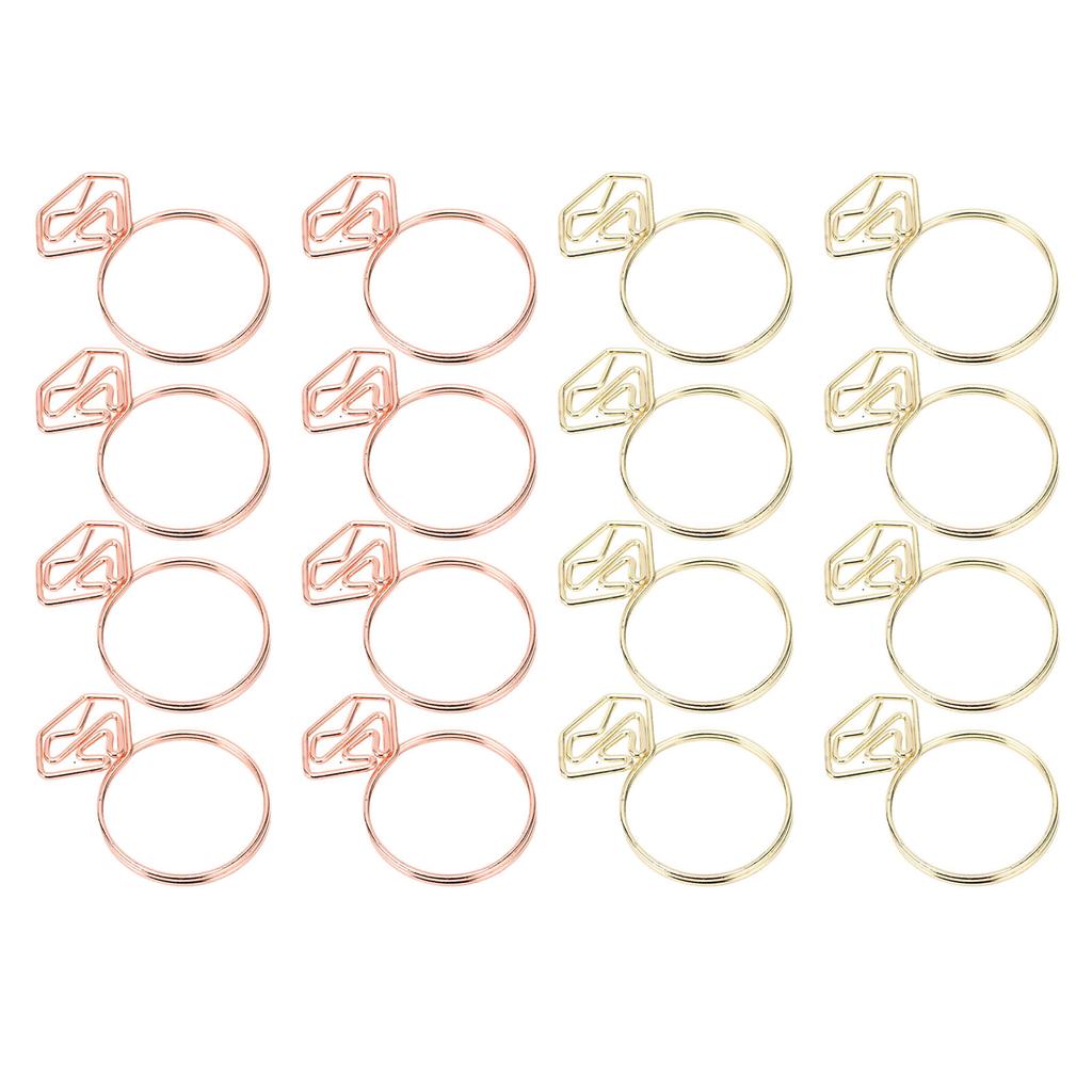 100Pcs Cute Paper Clips  Style Anti Slip Sturdy Electroplated Metal Fancy Paperclips for Family 