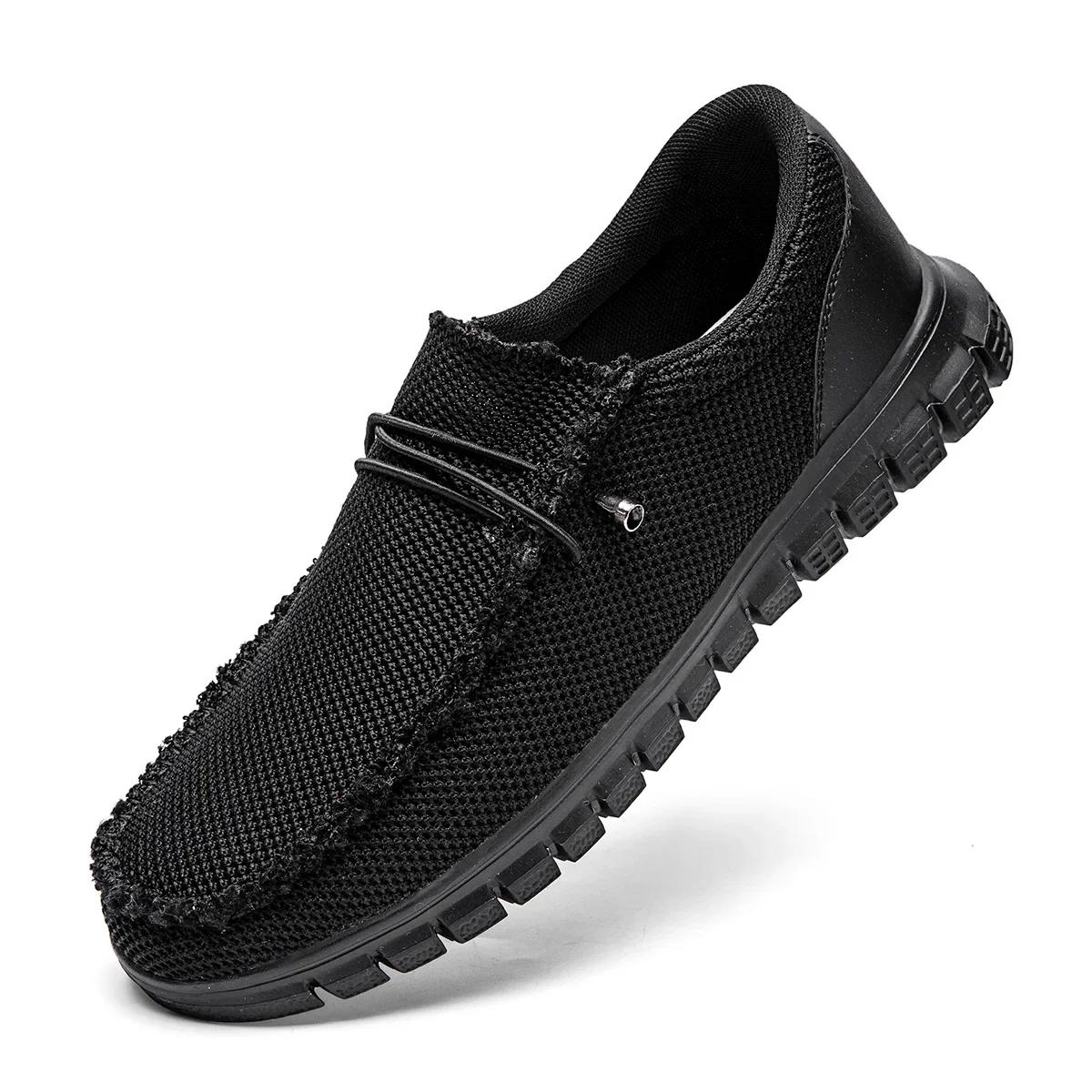 

Damyuan дышащие сверхлегкие мужские мокасины модные повседневные кроссовки для мужчин и женщин пара сетчатая обувь для ходьбы на открытом воздухе размер 44 44 чёрный