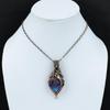 Titanium Druzy Pendant Copper Wire Wrapped Pendant Handmade Jewelry Gemstone Pendant Copper Wire Wrap Jewelry Designer Pendant Gift For Mom
