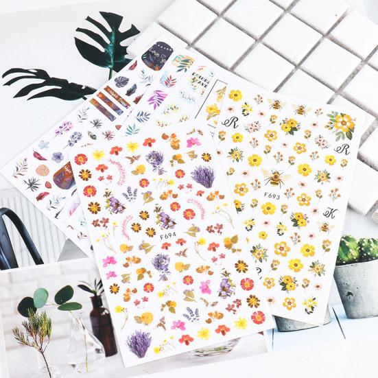 Decorare pentru unghii de lungă durată pentru femei, adeziv 3D, frunze de salcie, autocolant floral pentru unghii pentru petrecere