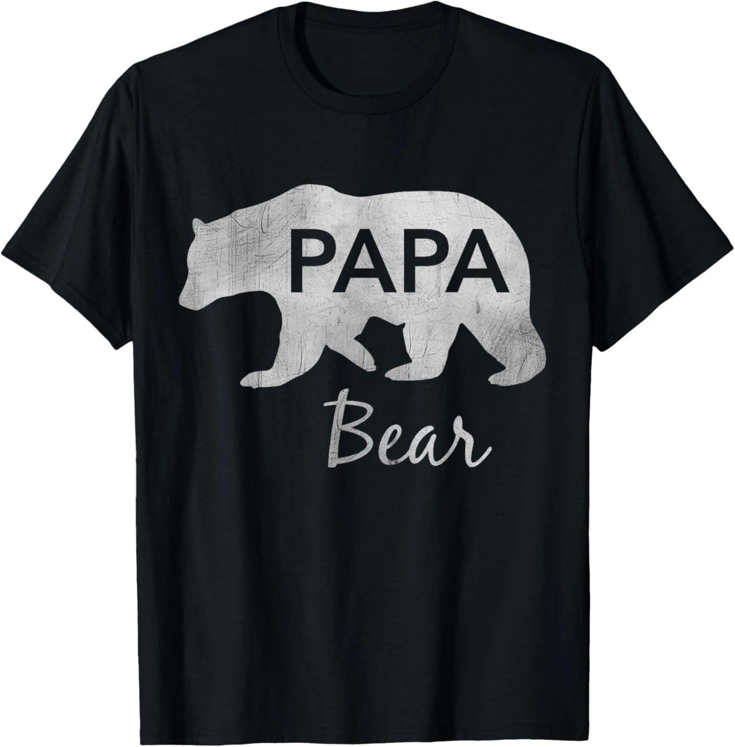 

Mens Papa Bear Great Gift For Dad, Father, Grandpa T-Shirt 2XL