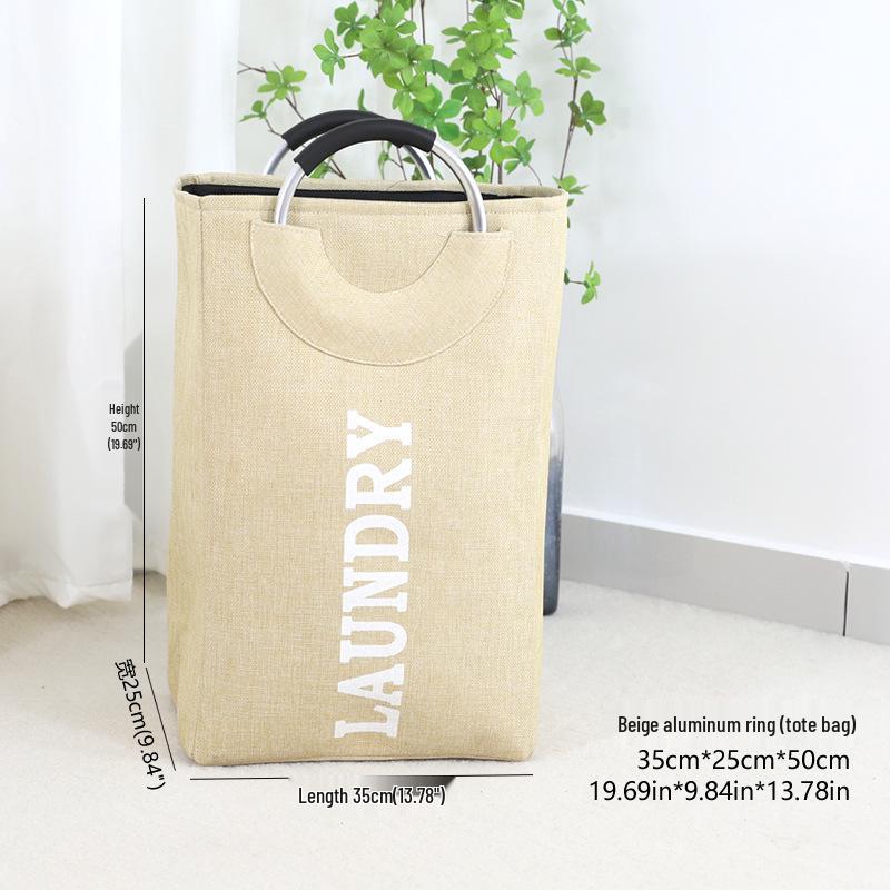 Foldable Large Capacity Cotton & Linen Laundry Basket with Thickened EVA - Ideal for Clothes, Toys, and Quilt Storage