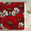 Watercolor Flowers Floral Shower Curtains Pastoral Spring Greenery Plants Home Decor for Bathroom Polyester Fabric Bath Curtain