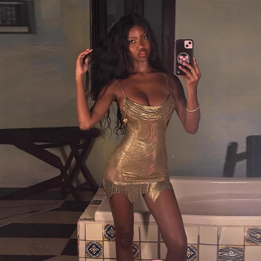 Spring/Summer 2026 Women s Fashion: Sexy Spaghetti Strap Clubbing Dress Small