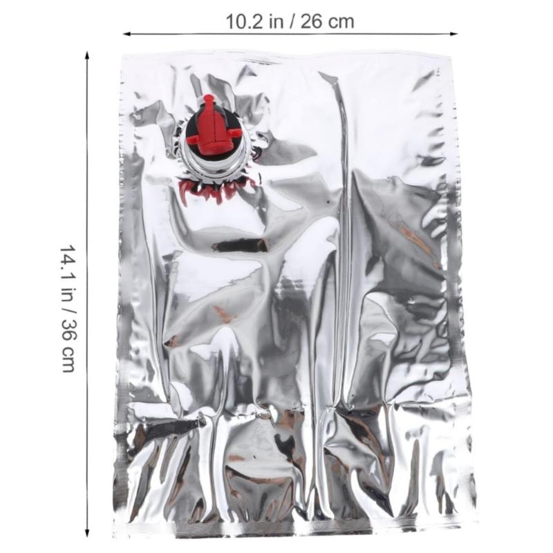 Pack of 10 Leak Proof Wine Bag 3L Capacity Wine Storage Bag Liquid Packaging Bag Suitable for Camping and Event Serving