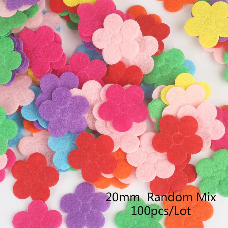 

Серце Квітка Фетрові Нашивки DIY Тканинні Аплікації для Рукоділля та Декору 50 або 100 Аркушів 20mm 100pcs