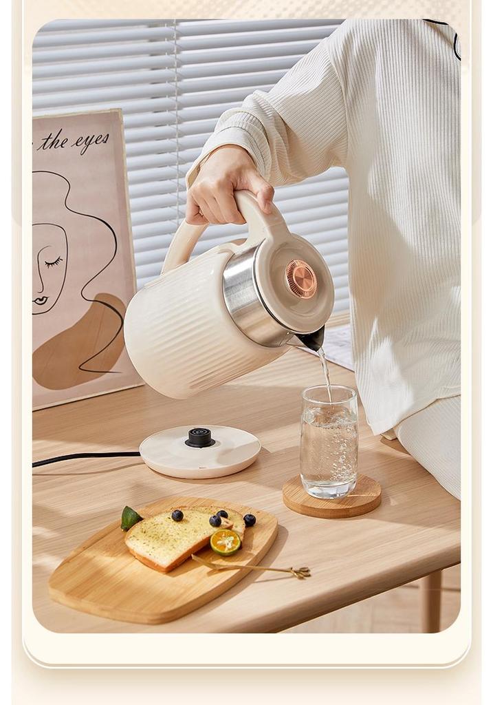 1.8L Stainless Steel Electric Kettle with Keep Warm and Auto Power-Off Features