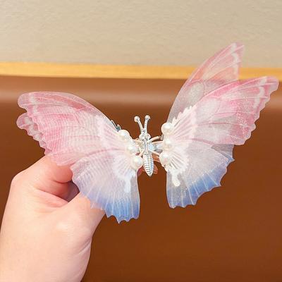 Bunte Flügel, großer Schmetterling, Perlen-Haarspange, süße, schöne Haar-Accessoires für Kinder
