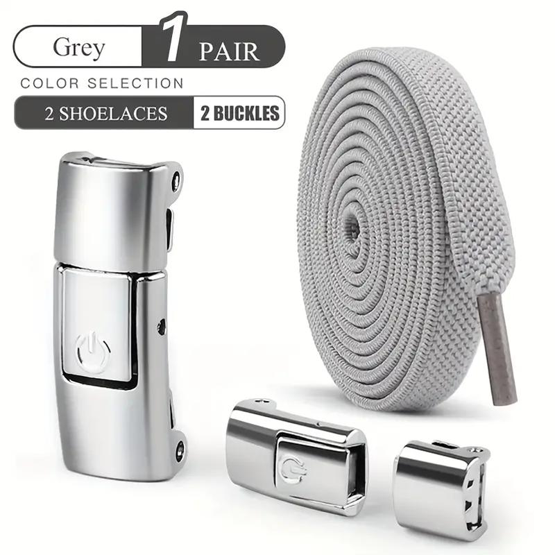 1 pair of shoelace free-tie switch fixing buckle free-tie elastic shoelace buckle