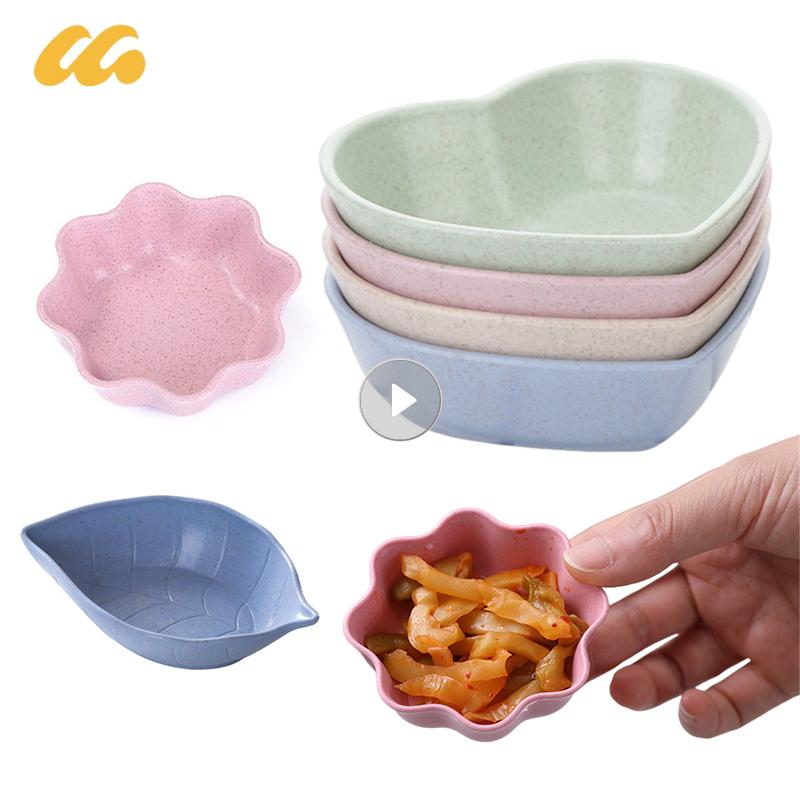 Dinnerware Mini Bowl Love Heart Shape Wheat Straw Bowls For Food Tableware Vinegar Seasoning Bowls Bargains Kitchen Supplies