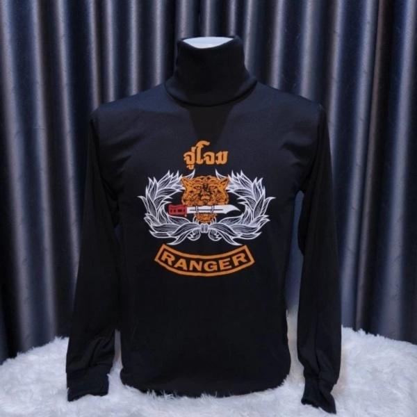 Футболка Army Ranger Tiger Carry Sword с принтом «Армейский солдат Таиланда» с высоким воротом и длинным рукавом, быстросохнущая униформа для мужчин и женщин, унисекс S