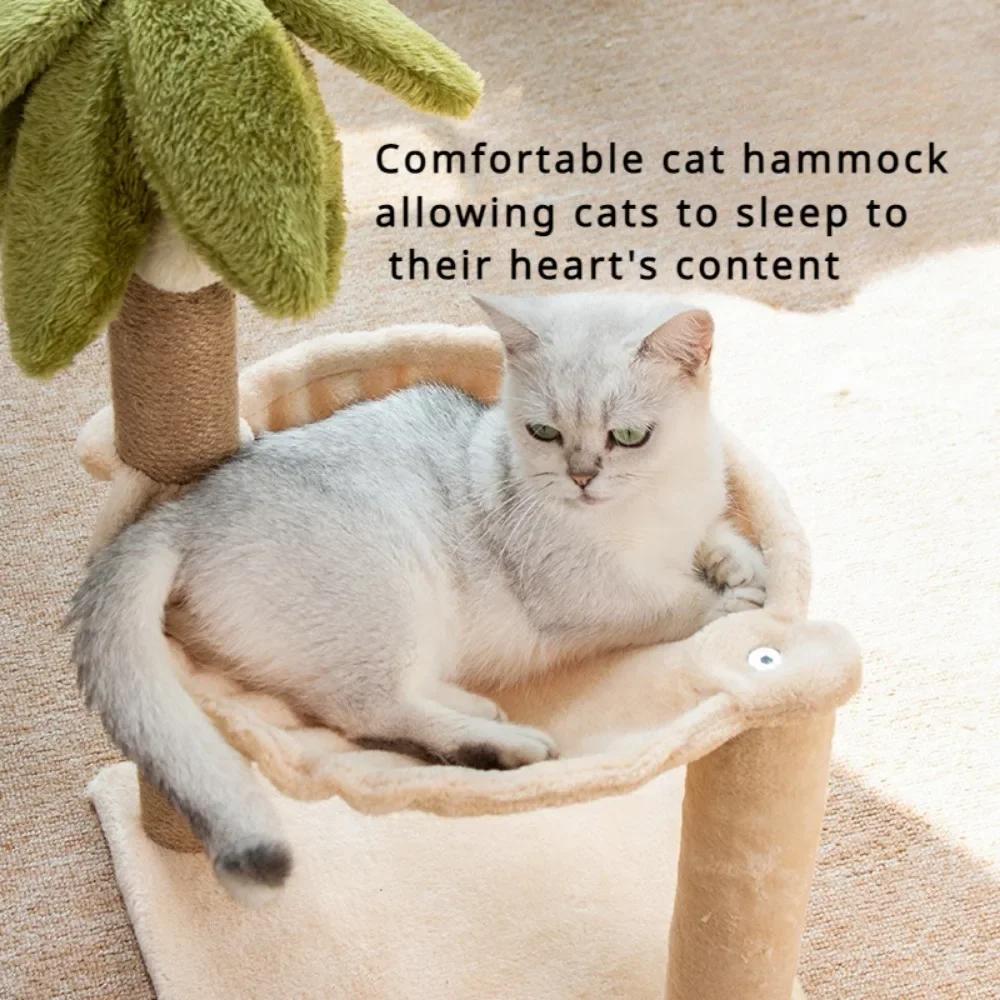 Cat Climbing Frame Double Layer Coconut Tree Cactus Cats Climbing Frame Integrated Toy Wear-resistant Sisal Cat Scratching Posts