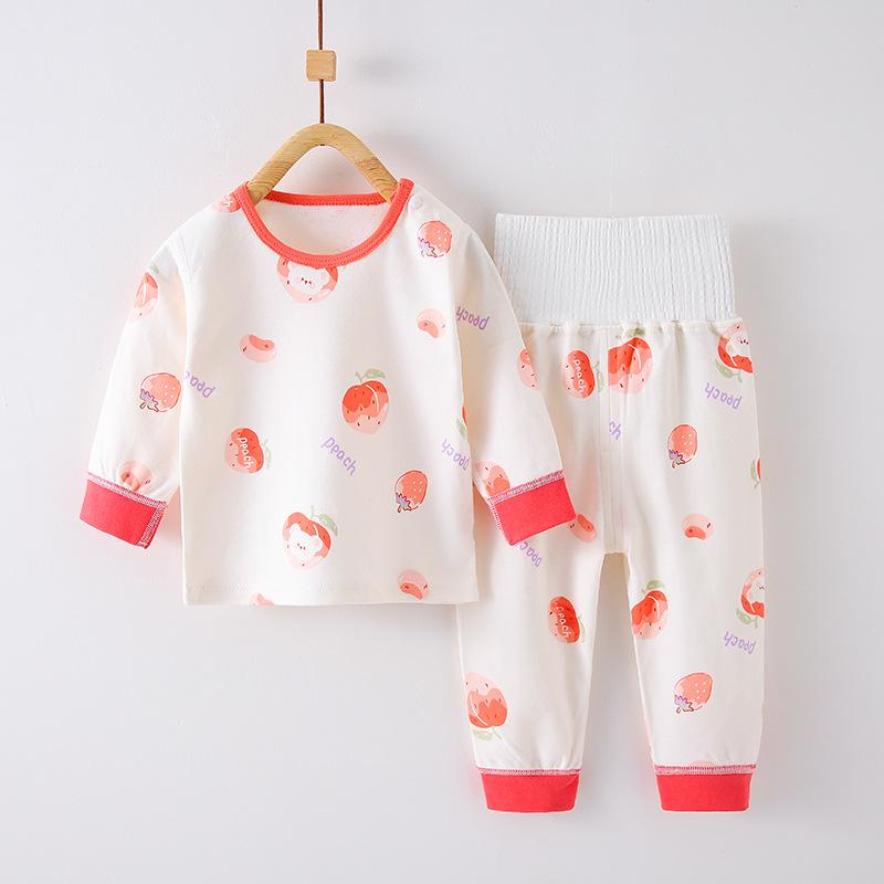 Baby Cotton Grade A Two Piece Pajamas Children Autumn Underwear Set Infant Home Wear Sleepwear