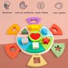 Baby Geometric Shape Matching Puzzle Game Montessori Parish Wooden Toy Color Cognitive Early Educational Sensory Toys for Toddle