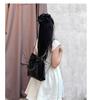 Y2K Drawstring Bow Bag: Soft Leather, Large Capacity, Cute Versatile Shoulder Commuter Bag (2025)