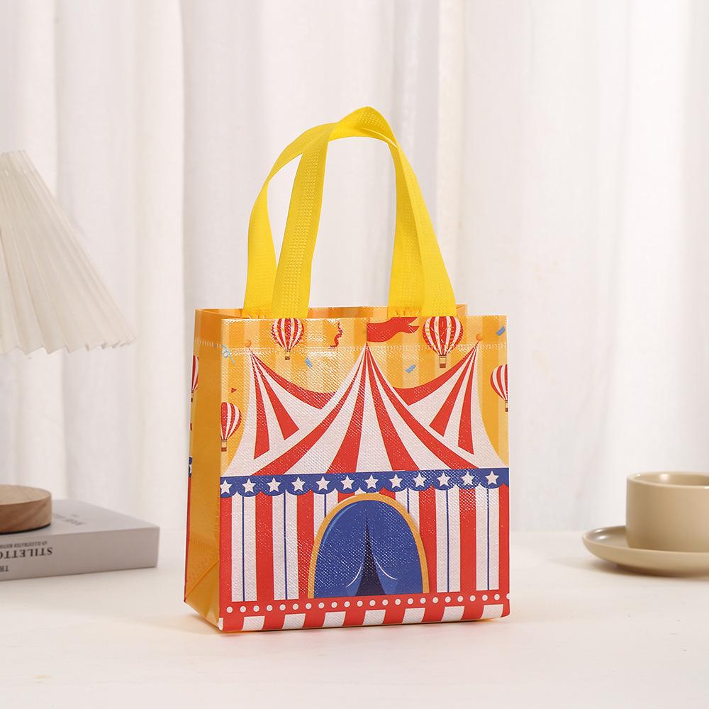 Children's Cartoon Amusement Park Tote Bag - Waterproof, Non-Woven Gift Bag