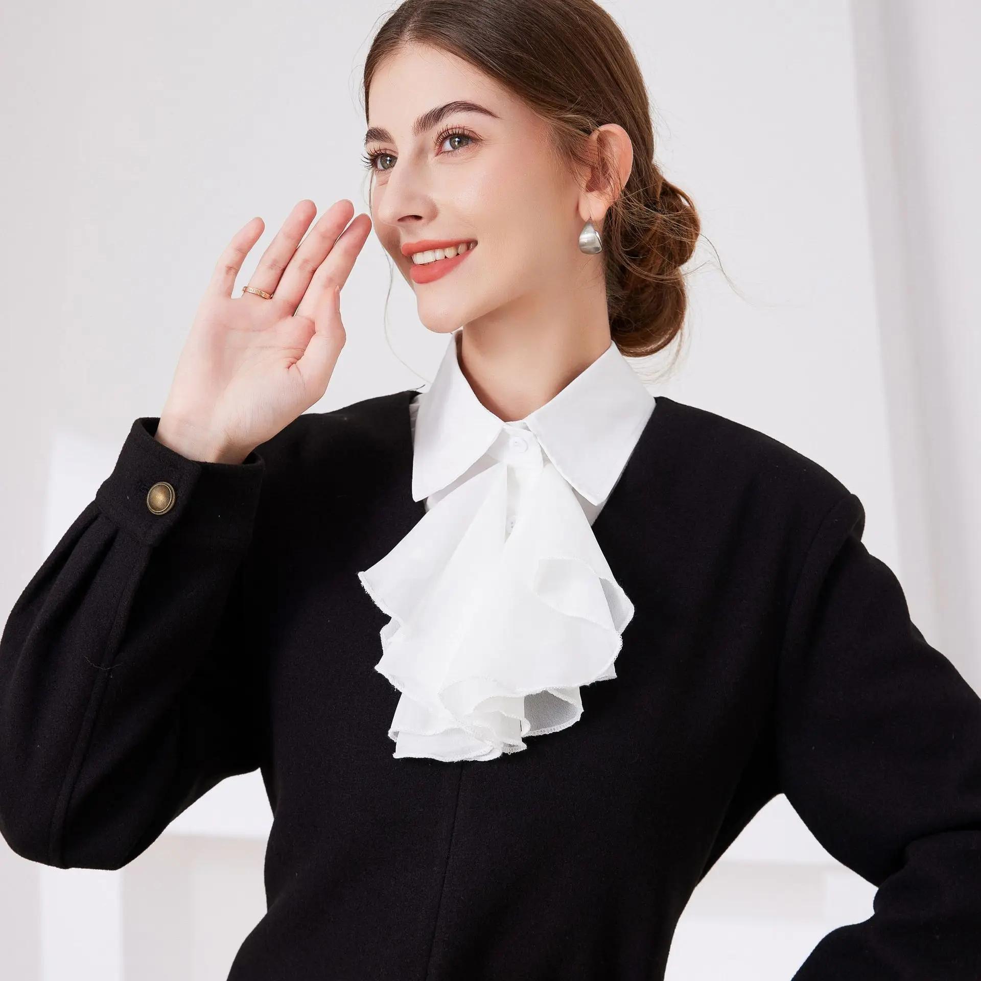 

Женская белая половина рубашки с фальшивым воротником, женский съемный свитер, топы, осенняя съемная половина рубашки, блузка с лацканами, ложный воротник