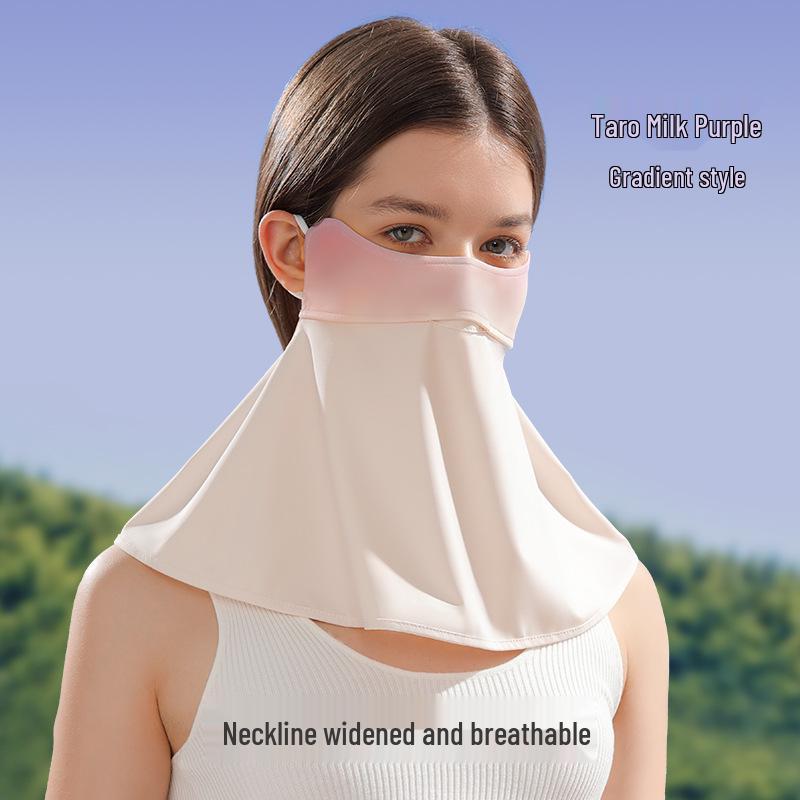 Ice Silk Anti-UV Face Mask with Eye Corner Protection & Moisturizing Hyaluronic Acid