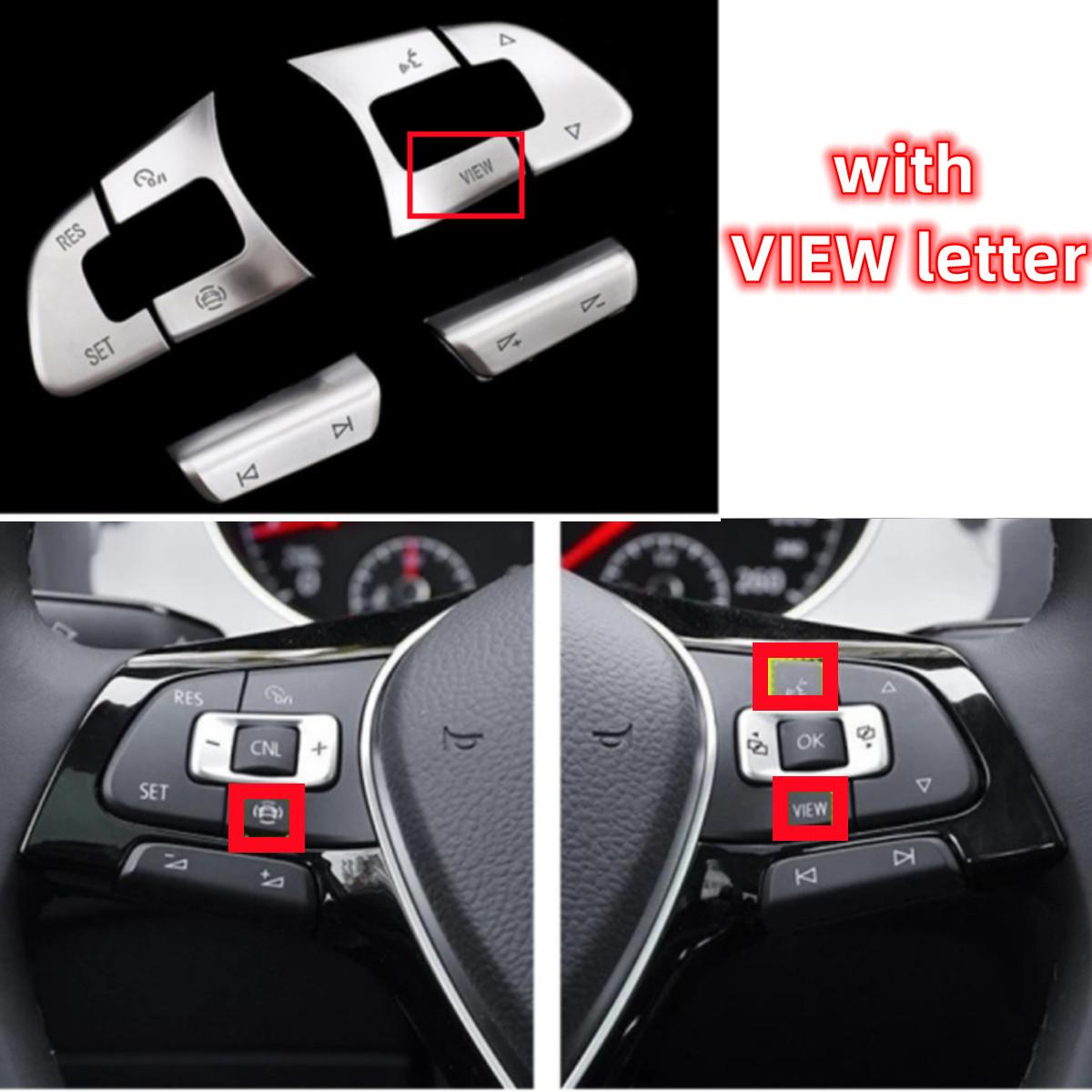 

Для VW Volkswagen GOLF 7 MK7 Tiguan Passat B8 Sharan 2016-19 автомобилей многофункциональная кнопка рулевого колеса крышка ключа отделка наклейки