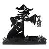Witch Lamp Candlestick, Interesting Candlestick Ornaments, Horror Halloween Home Iron Candlestick Desktop Decoration