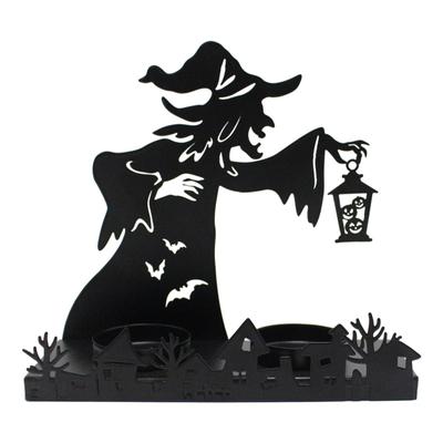 Witch Lamp Candlestick, Interesting Candlestick Ornaments, Horror Halloween Home Iron Candlestick Desktop Decoration