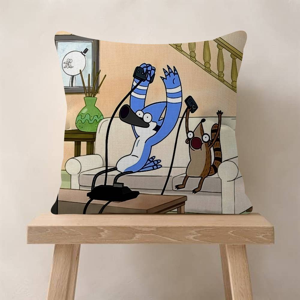 Cartoon R-Regular Show Pillowcase Toon Gift Cushion Cover Bedroom Home Sofa Chair Seat Decor Pillow Case