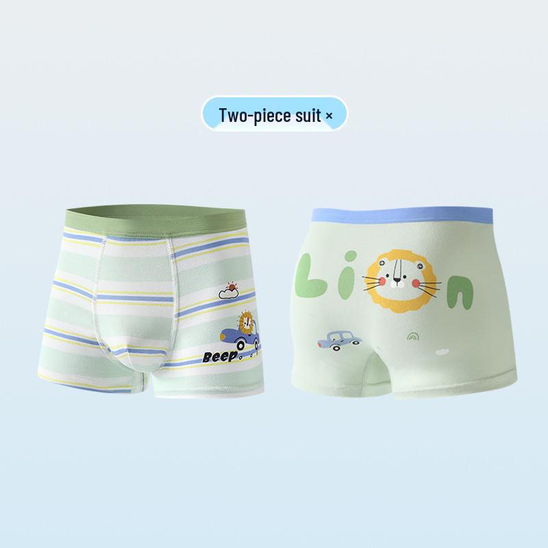 Set of 26 New Boys' Cotton Boxer Briefs - Antibacterial, Skin-Friendly, Breathable Four-Corner Shorts