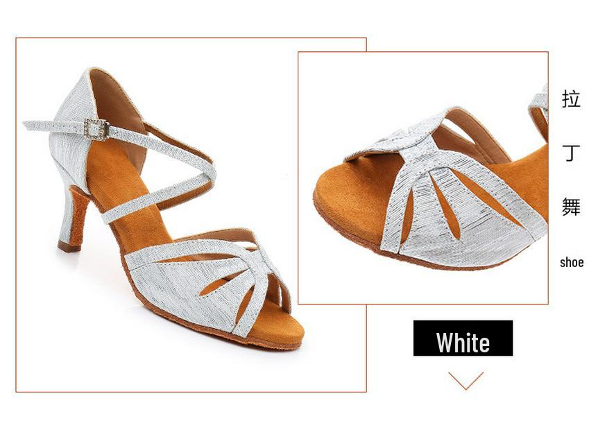 Women's Latin Dance Shoes - Soft Sole, Medium Heel, High Heel Options for Spring/Summer