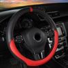Sport Genuine Leather Steering Wheel Cover 38CM Fit VW Sagitar MAGOTAN GOLF GTI POLO JETTA SANTANA PASSAT TIGUAN TOURAN TOUAREG
